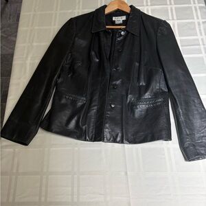Women's Y2K Black Leather Jacket By Nine West